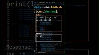 how to count list items | count() method | #Python | @pythink1 | #python for beginners