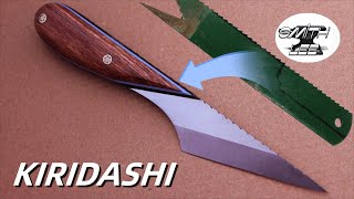 Knife making---How to Make a Traditional（Kiridashi） Japanese Dagger Using a Saw Blade