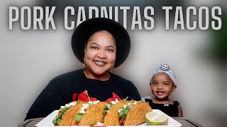 I MADE PORK CARNITAS HARD SHELL TACOS WITH ZAIRA | @Shai.b