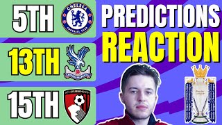 Reacting to My 2023/24 Premier League Predictions