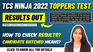 TCS Ninja Topper Test Results Declared | Ninja Or Digital Interview |Batched Status? Selection Mail?