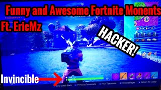 Fornite Invincible Hacker! Awesome Funny Fortnite Nintendo Switch Clips! Best EricMz stream moments!