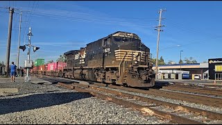 Norfolk southern intermodal with nice horn