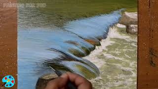 How To Paint A river || Acrylic Realistic Water Painting || @paintingforyou1963