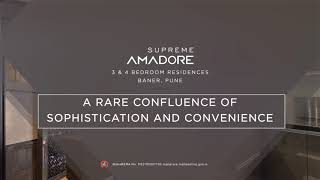 Supreme Amadore 3BHK 4BHK Luxury Apartment,  Baner Pune Call 8888918229