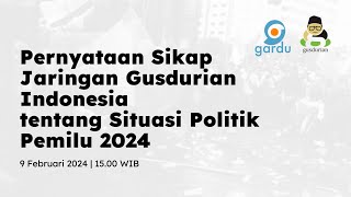 Pernyataan Sikap Jaringan Gusdurian Indonesia tentang Situasi Politik Pemilu 2024