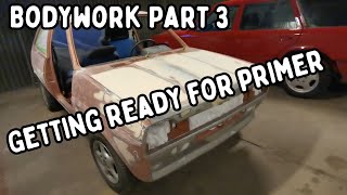 Alice the Ford Fiesta mk1 bodywork part 3. In this episode she changes colour!