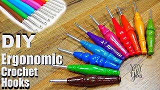 DIY Beautiful Ergonomic Crochet Hooks with Polymer Clay Handles | Yay For Yarn