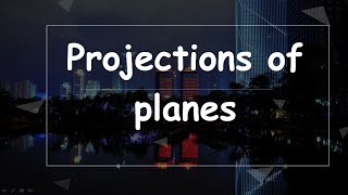 Projections of planes