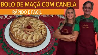 COMO FAZER BOLO DE MAÇÃ COM CANELA RÁPIDO E FÁCIL| CEIA DE NATAL| SOBREMESA| Receitas de pai e filha