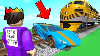 I PARK My CAR On TRACKS BUT TRAIN Is COMING At FULL SPEED on Roblox