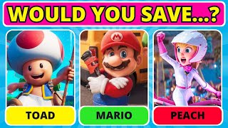 Save One Super Mario Character | Would You Rather Super Mario Bros