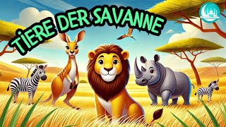 Tiere der Savanne lernen für Kinder | Savannentiere Tiergeräusche Kleinkinder Afrika