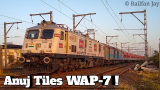 01302 Bangalore - Mumbai Udyan Express with Anuj Tiles Livery Erode WAP-7