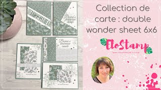 Live FB : Collection de cartes avec la technique double wonder sheet 6"x 6"