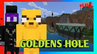 GOLDENS HOLE - still trying to build civilization #minecraftbedrock [LIVESTREAM]