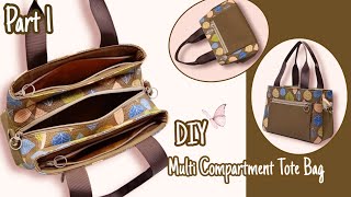 Part 1 DIY Cara Membuat Pola Tas/Multi Compartment Tote Bag Pattern