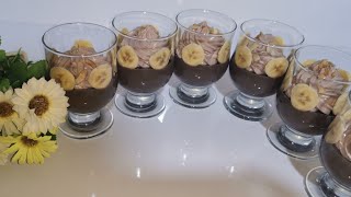 تحلية لعشاق الشكلاط🍫 كريمية بدون بيض اقتصادية وراقية طعمها خياااال تستحق التجربة