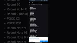 Redmi 9/Redmi note 9 series/miui 13 start rollout /Miui second batch list #redmi9 #miui13