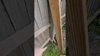 Temporary fixing damaged fence post