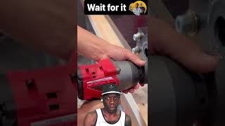 Take the drill out of reverse first!! 🤣🤣 #diy #drilling #construction #contest