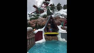 3 year old wins zip line splash contest at Disney's Blizzard Beach