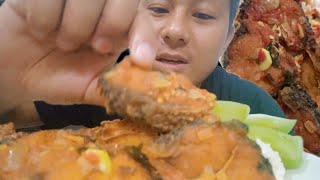 Spicy Fish Curry || Boil & Rice || Naga Mukbang