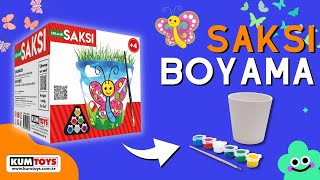 KUMTOYS - SERAMİK SAKSI BOYAMA NASIL YAPILIR KUTU AÇILIŞI - İNCELEME