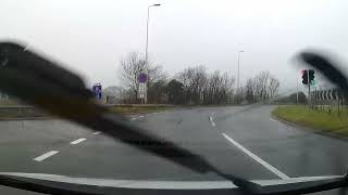 Dash Cam Journey from Barry to Newport, South-East Wales, on a Rainy Day