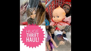 Thrift store hunt huge haul! So many dolls!