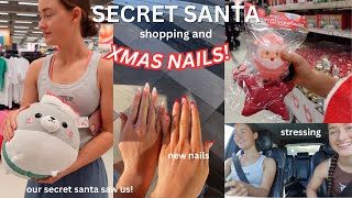 SECRET SANTA SHOPPING AND XMAS NAILS! vlogmas day 12