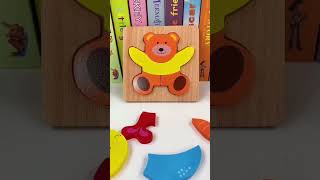 Wooden Baby Animal Cartoon Puzzle —— Montessori Infant Early Education Puzzle