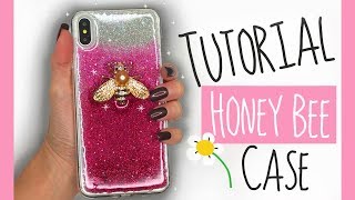 DIY Phone Case Glitter and  Honey Bee