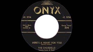 The Chordells  -  Here's A Heart For You  1956  doo wop