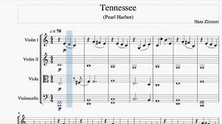 Tennessee - Hans Zimmer for String Quartet (Sheet Music) #sheetmusic #sheets  #stringquartet #zimmer