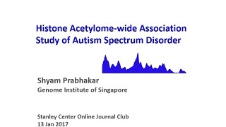 Histone Acetylome-wide Association Study of Autism