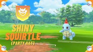 A Wild ✨ Shiny Party Hat Squirtle ✨ Appeared! [Pokemon GO] #shorts