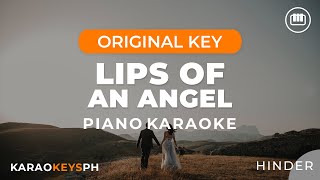 Lips Of An Angel - Hinder (Piano Karaoke)