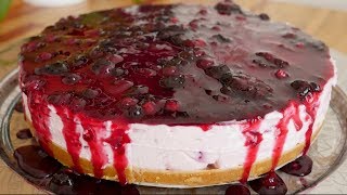 Cheese cake de frutos vermelhos/Sem forno/Tatiane marques