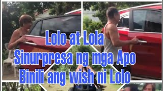 Lolo at Lola, Sinurpresa ng mga Apo! Binili ang wish ni Lolo!