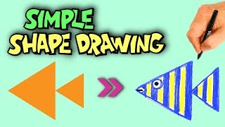 How to Draw Animals #2｜Drawing Animals with Shapes｜Learn Colors & Shapes for Kids｜OKIDOKIDS