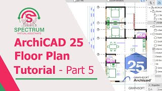 ArchiCAD 25 - How To Draw A Floor Plan In ArchiCAD 25 Tutorial For Beginners [ Part 05 ]