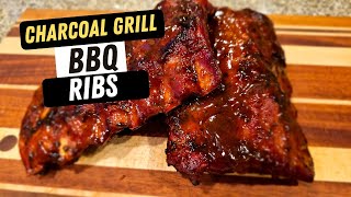 Ribs on the Weber Kettle Charcoal Grill Made Easy!