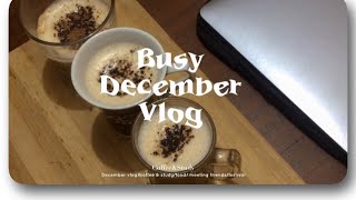 busy student life in december | coffee and study