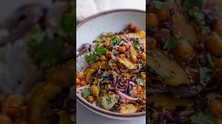 Roasted Cabbage Slaw with Sweet Sesame Onions | Healthy & Delicious #shorts #veganrecipes