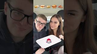 Can he GUESS my WENDYS Order😳🍔?! #challenge #game #vs #guess #wendys #foodie #couple #fyp