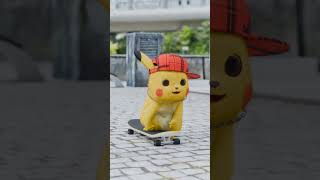 Cool Pikachu 😎！ Pokemon Pikachu Play skateboard  #pikachu #short #shorts #pokemonfunvideo  #funny