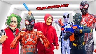 TEAM SPIDER-MAN Nerf War vs ALIEN SUPERHERO || NEW BAD-SUPERHERO 2 ( Live Action,Fighting Bad Guys )