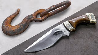 This Man Made An Unrealistically Sharp Knife Out Of An Ordinary Hook!