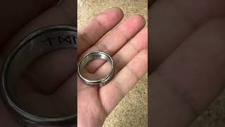 Stainless steel runes affirmation ring supplier